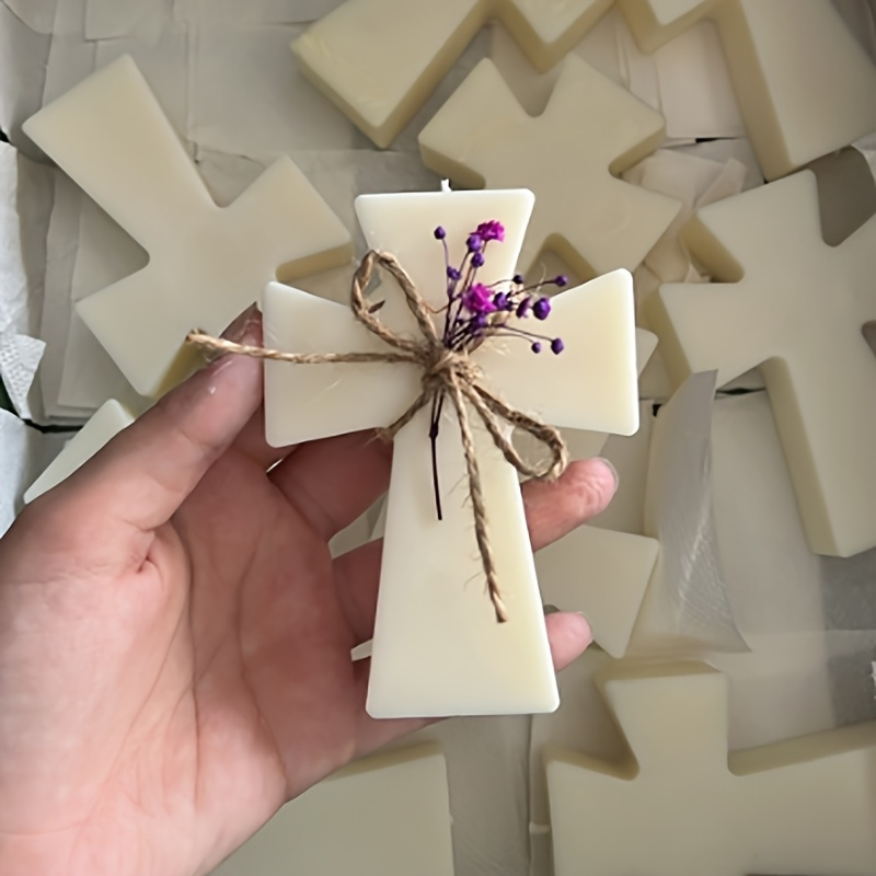 Soap Making Diy Kit - แม่พิมพ์ซิลิโคนรูปไม้กางเขนสำหรับทำลูกปัด สบู่ เทียน ดินเหนียว งานปั้นปูนซีเมนต์ งานเรซิ่นอีพ็อกซี่