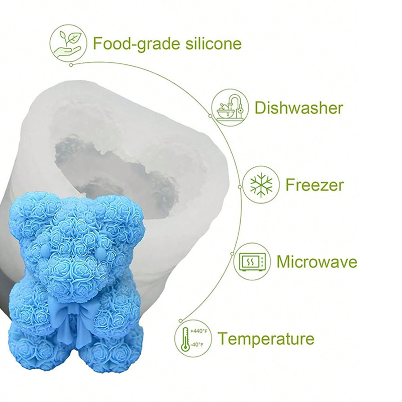 แม่พิมพ์ซิลิโคนรูปหมีกุหลาบสำห - Soap Making Gifts บทวิจารณ์และราคา